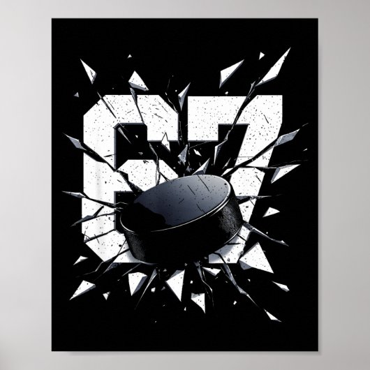 67 Six Seven Hockey Gen Alpha Brainrot Meme  Poster (Voorkant)