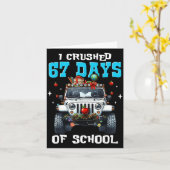 67 Six Seven I Crush 67 Days Of School Funny Meme  Kaart (Gele Bloem)