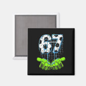 67 Six Seven Ice Cream Drip Voetbal Grappig 6 7 Ge Magneet (Voorkant / Achterkant)