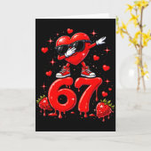 67 Six Seven Ijsje Meme Funny Valentijn Dagen Kaart (Gele Bloem)