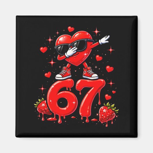 67 Six Seven Ijsje Meme Funny Valentijnsdag Magneet (Voorkant)