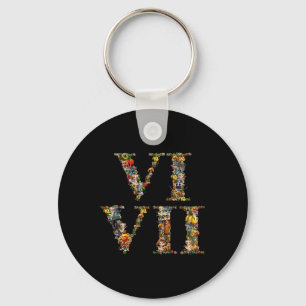67 Six Seven Italiaans Brainrot Romeins Cijfer Mem Sleutelhanger