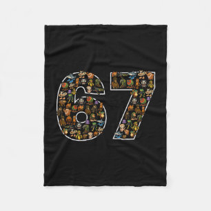 67 Six Seven Italiaanse Brainrot Gen Alpha Meme Fleece Deken