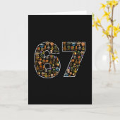 67 Six Seven Italiaanse Brainrot Gen Alpha Meme  Kaart (Gele Bloem)