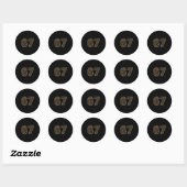 67 Six Seven Italiaanse Brainrot Gen Alpha Meme Ronde Sticker (Vel)