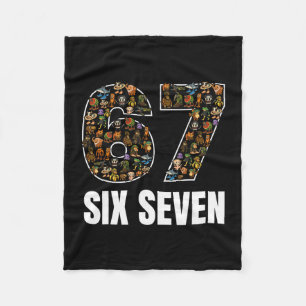 67 Six Seven Italiaanse Brainrot Gen Alpha Slang M Fleece Deken