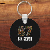 67 Six Seven Italiaanse Brainrot Gen Alpha Slang M Sleutelhanger (Voorkant)