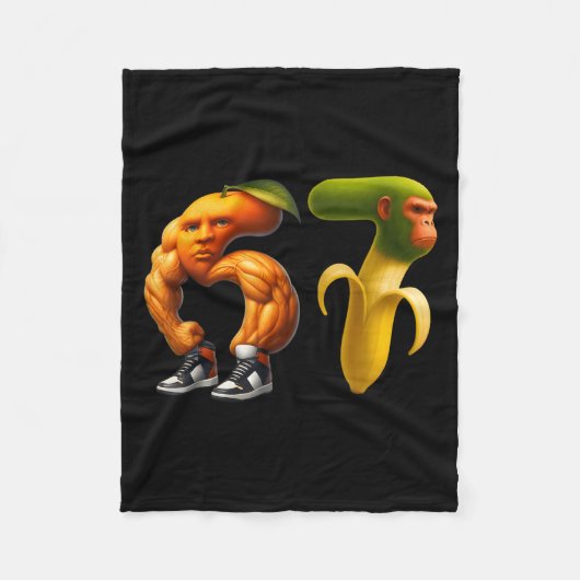 67 Six Seven Italiaanse Brainrot Meme Koppel Match Fleece Deken (Voorkant)