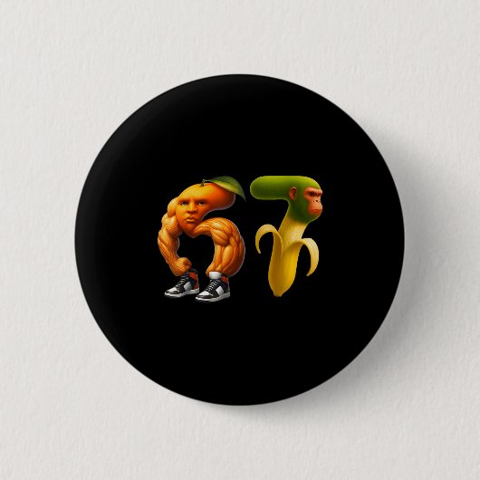 67 Six Seven Italiaanse Brainrot Meme Koppel Match Ronde Button 5,7 Cm (Voorkant)