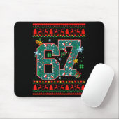 67 Six Seven Kerst Grappige Meme Hand 67 Koppels Muismat (Met muis)