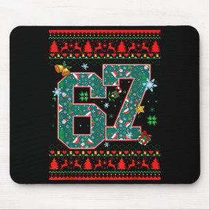 67 Six Seven Kerst Grappige Meme Hand 67 Koppels  Muismat