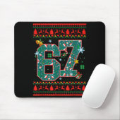 67 Six Seven Kerst Grappige Meme Hand 67 Koppels Muismat (Met muis)