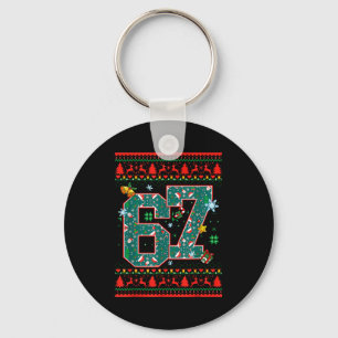 67 Six Seven Kerst Grappige Meme Hand 67 Koppels Sleutelhanger
