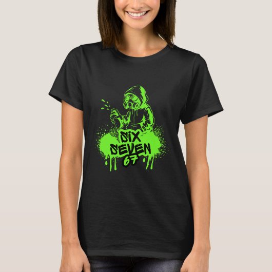 67 Six Seven Kerst T-shirt Grunge Graffiti Meme (Voorkant)