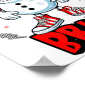 67 Six Seven Kerstmis Bruh Sneeuwman Grappig Kinde Poster (Hoek)