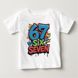 67 Six Seven Kleurrijk Pop Art Grafisch T-shirt vo