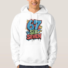 67 Six Seven Kleurrijke Pop Art Grafische T-shirt