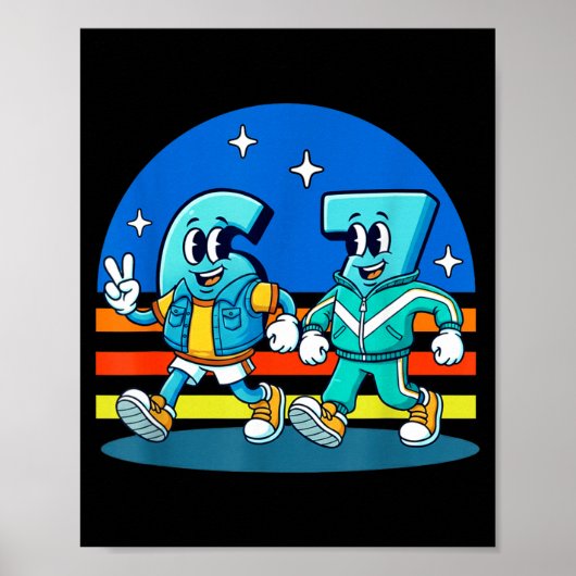 67 Six Seven Leuke Meme Grappig Ontwerp Kinderen S Poster (Voorkant)