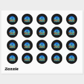 67 Six Seven Leuke Meme Grappig Ontwerp Kinderen S Ronde Sticker (Vel)