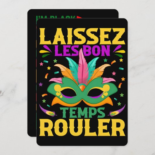 67 Six Seven Mardi-Gras Black History 2026 Feestdagenkaart (Voorkant / Achterkant)