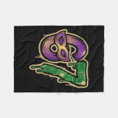 67 Six Seven Mardi Gras Graffiti Gen Alpha Brain R Fleece Deken (Voorkant (Horizontaal))
