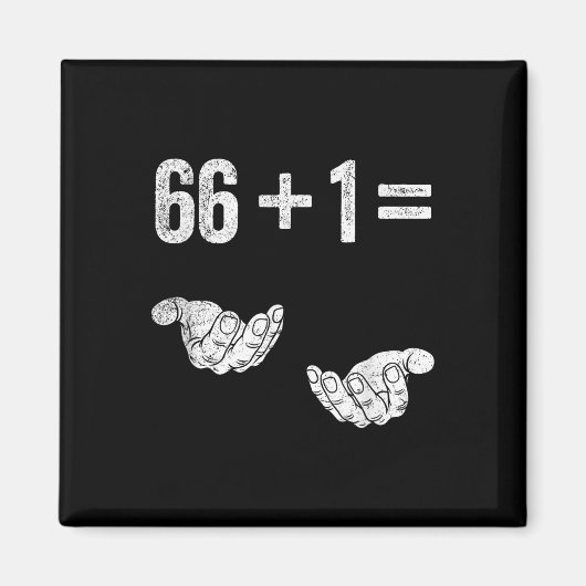 67 Six Seven Math Mathematics Brainrot Equation Bi Magneet (Voorkant)