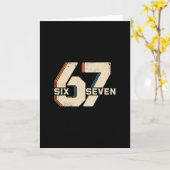 67 Six Seven Meme 1 Kaart (Gele Bloem)