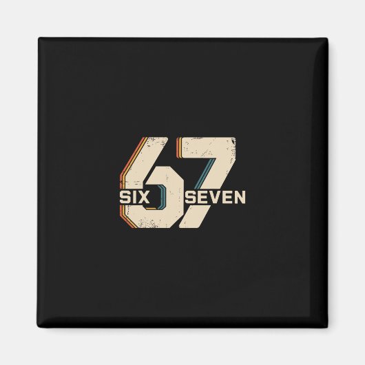 67 Six Seven Meme 1  Magneet (Voorkant)