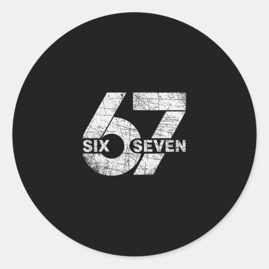 67 Six Seven Meme 2  Ronde Sticker (Voorkant)