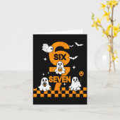 67 Six Seven Meme 6 7 Couple Matching Halloween Co Kaart (Gele Bloem)