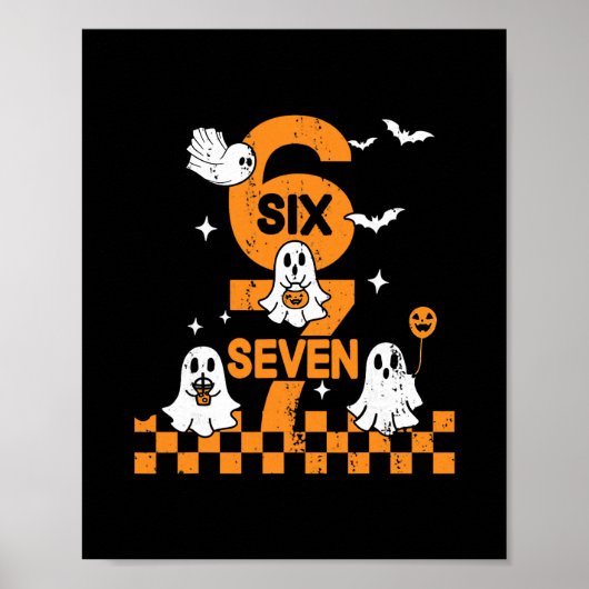 67 Six Seven Meme 6 7 Couple Matching Halloween Co Poster (Voorkant)