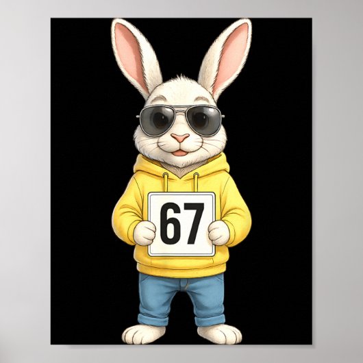 67 Six Seven Meme 6 7 Funny Easter Day For Boys Me Poster (Voorkant)