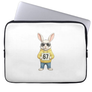 67 Six Seven Meme 6 7 Grappige Pasen Dag voor Jong Laptop Sleeve