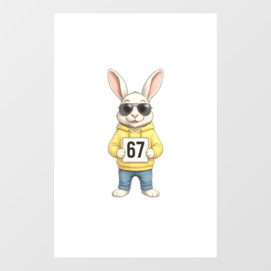 67 Six Seven Meme 6 7 Grappige Pasen Dag voor Jong Raamsticker (Vel)