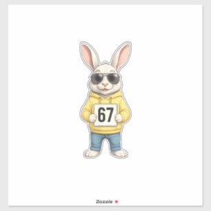 67 Six Seven Meme 6 7 Grappige Pasen Dag voor Jong Sticker