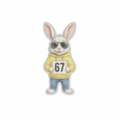 67 Six Seven Meme 6 7 Grappige Pasen Dag voor Jong Sticker (Voorkant)