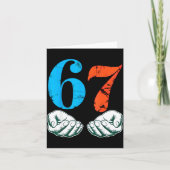 67 Six Seven Meme 6 7 Hands  Kaart (Voorkant)