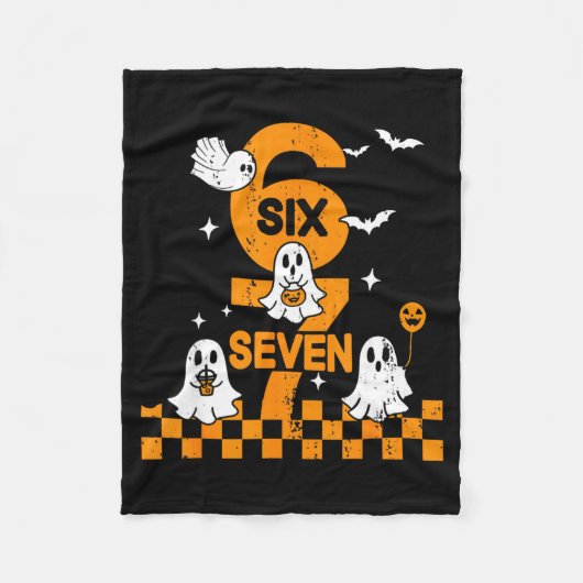 67 Six Seven Meme 6 7 Koppel Passend Halloween Co Fleece Deken (Voorkant)