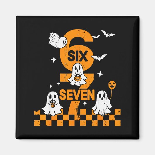 67 Six Seven Meme 6 7 Koppel Passend Halloween Co Magneet (Voorkant)