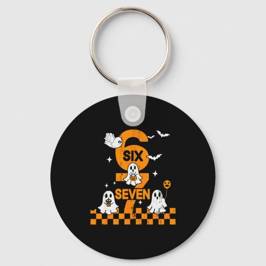 67 Six Seven Meme 6 7 Koppel Passend Halloween Co Sleutelhanger (Voorkant)