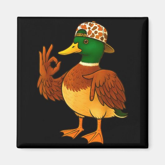 67 Six Seven Meme Camo Mallard Duck Hunting Boys M Magneet (Voorkant)