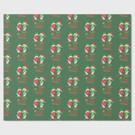 67 Six Seven Meme Christmas Holiday  Cadeaupapier (Vlak)