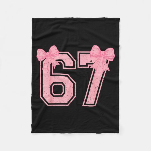 67 Six Seven Meme Coquette Nk Bow 6 7 Gen Alpha Sl Fleece Deken (Voorkant)