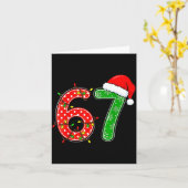 67 Six Seven Meme Funny Christmas 6 7 Meme Men Wom Kaart (Gele Bloem)