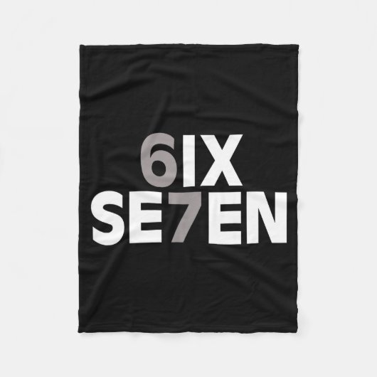 67 Six Seven Meme Funny Gen Alpha Slang Teens Kids Fleece Deken (Voorkant)