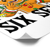 67 Six Seven Meme Funny Xmas Gingerbread Hand Sign Poster (Hoek)