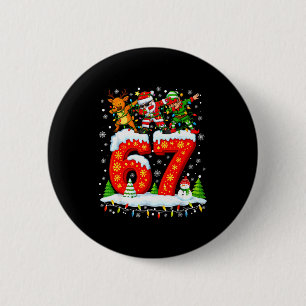 67 Six Seven Meme Gen Alpha Kerstman Elf Re Ronde Button 5,7 Cm