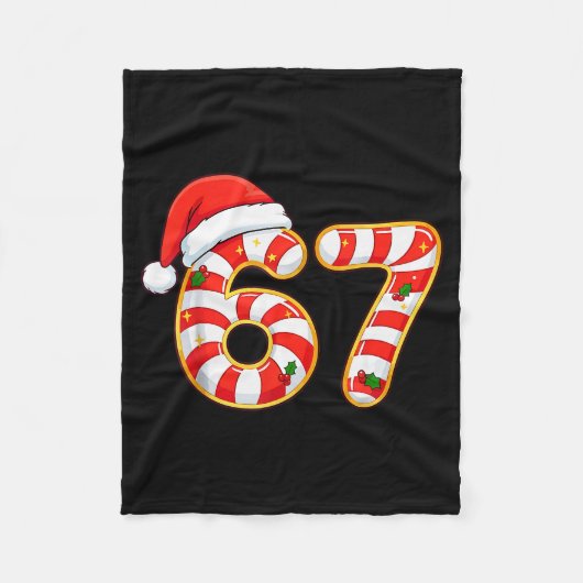 67 Six Seven Meme Gen Alpha Sla Jargon Grappig Ker Fleece Deken (Voorkant)