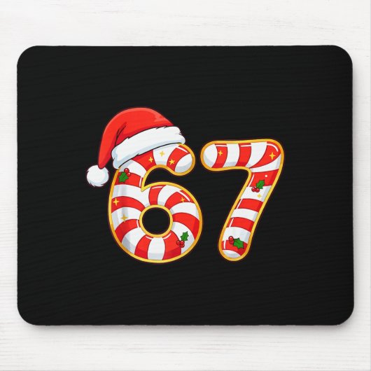 67 Six Seven Meme Gen Alpha Sla Jolly Kerstmis  Muismat (Voorkant)