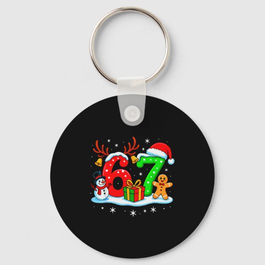 67 Six Seven Meme Gen Alpha Sla Jolly Kerstmis Sleutelhanger (Voorkant)
